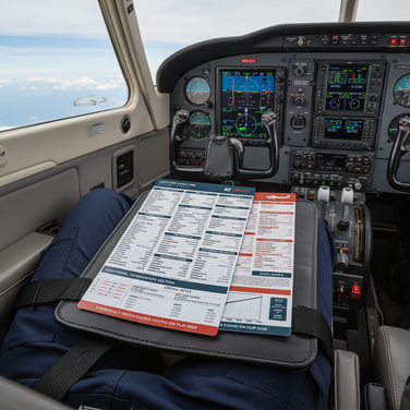 Cessna 172S / SP Skyhawk Checklist on pilot's kneeboard