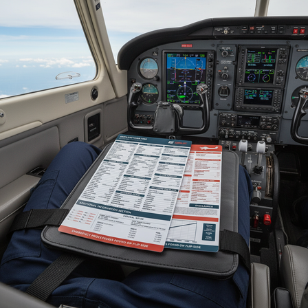 Cessna 172S / SP Skyhawk Checklist on pilot's kneeboard